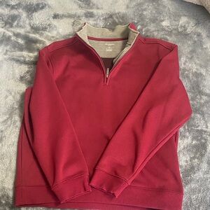 Van Heusen Men's Red Zip-Up Sweater